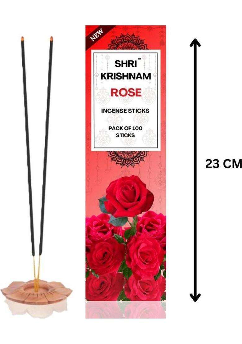 Shri Krishnam Rose & Lavender Agarbatti Pack Of 200 Stick Festive Special Rose (320 G Set 2) - Indya