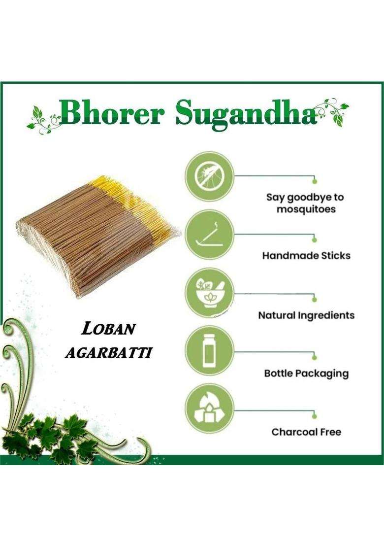 Bhorer Sugandha Pure Loban Agarbatti With Natural Fragrance (500 G Set Of 1) - Indya