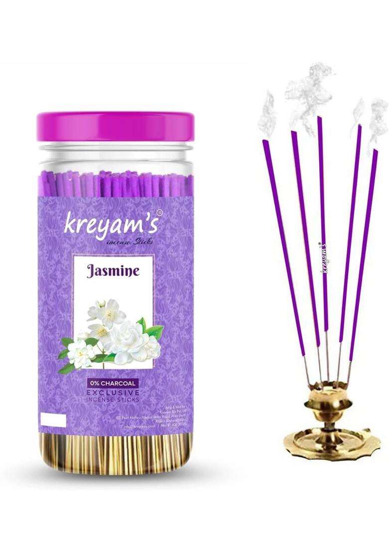 KreyamS Jasmine Agarbatti Incense Sticks 400Gm (225 Units Set Of 1) - Indya