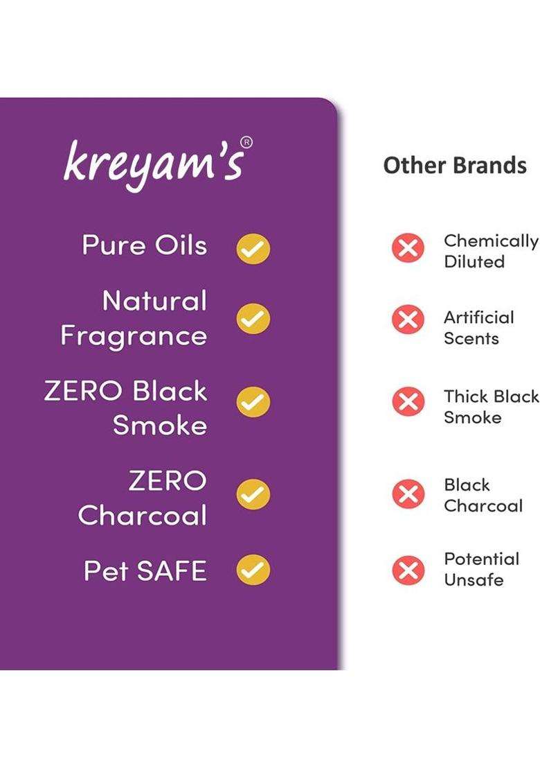 KreyamS Jasmine Agarbatti Incense Sticks 400Gm (225 Units Set Of 1) - Indya