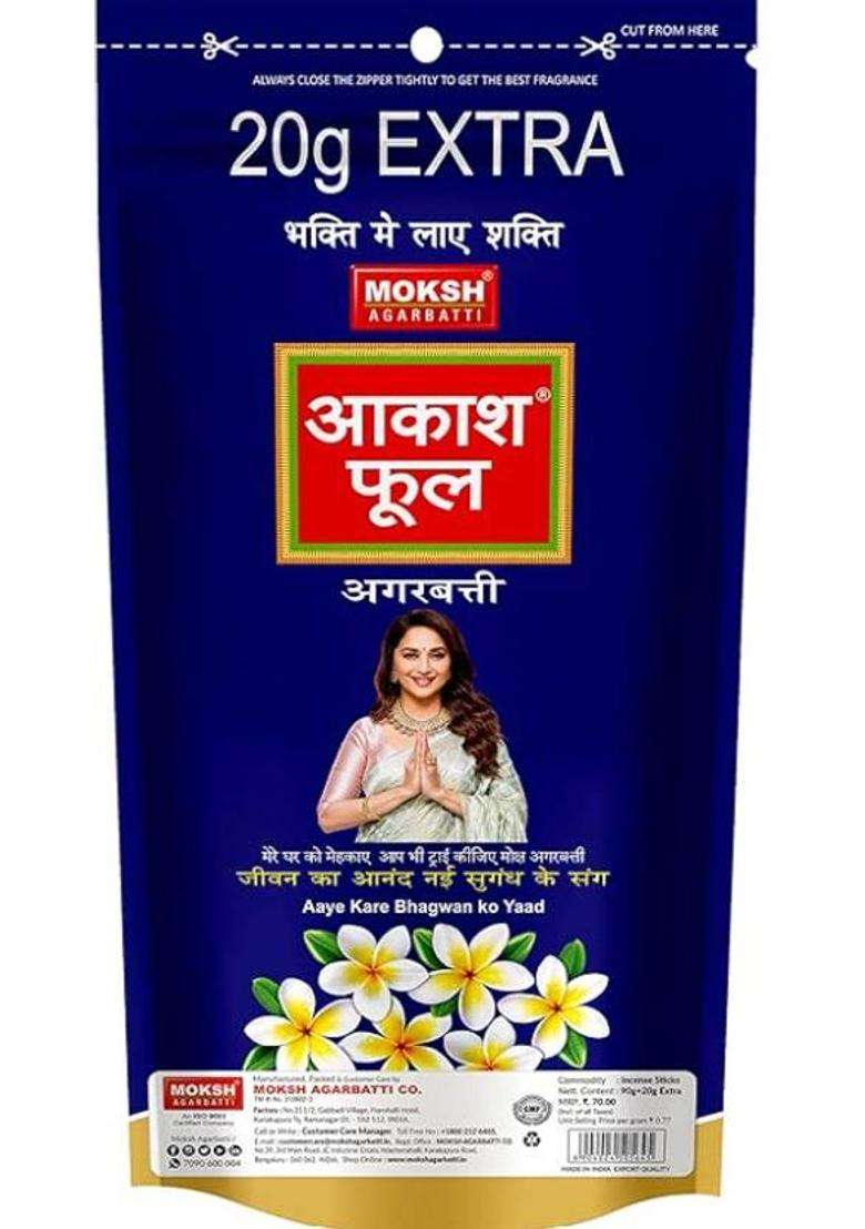 Moksh Akash Phool Agarbatti (110 G Set Of 4) - Indya
