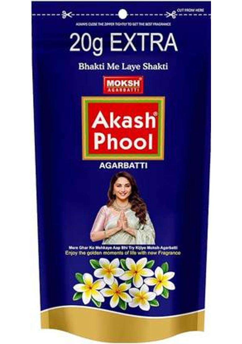 Moksh Akash Phool Agarbatti (110 G Set Of 4) - Indya