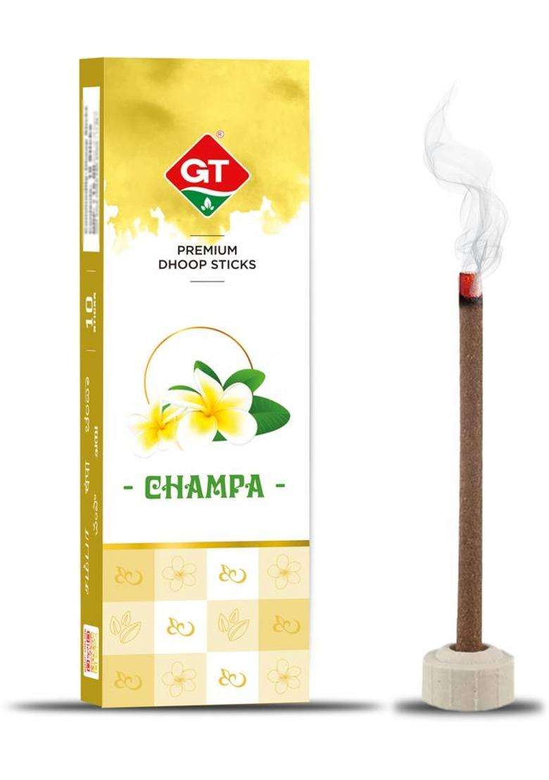Gt Premium Dhoop Sticks Champa For Pooja StickBamboo LessFor Meditation Need Jain (120 Units Set Of 1) - Indya