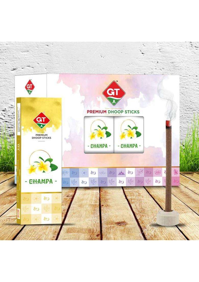 Gt Premium Dhoop Sticks Champa For Pooja StickBamboo LessFor Meditation Need Jain (120 Units Set Of 1) - Indya