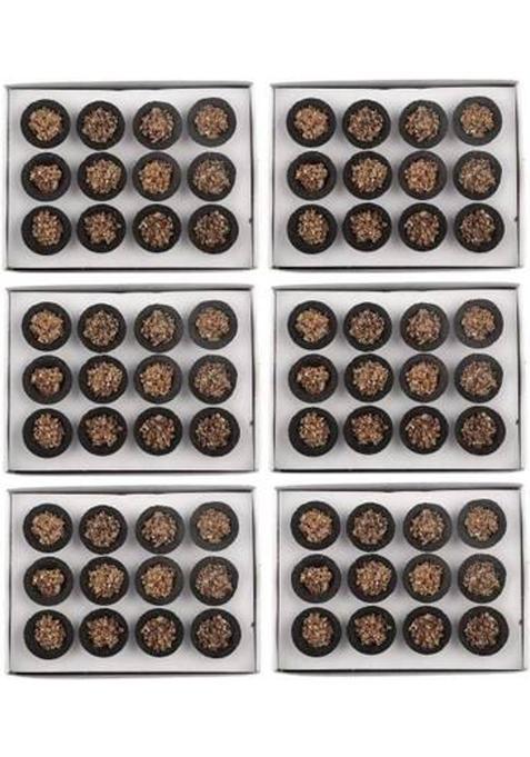 Modek Pure Natural Fragrance Hawan Loban Dhoop Cups Combo Pack Of 72 Pcs Guggul (Pack 6)