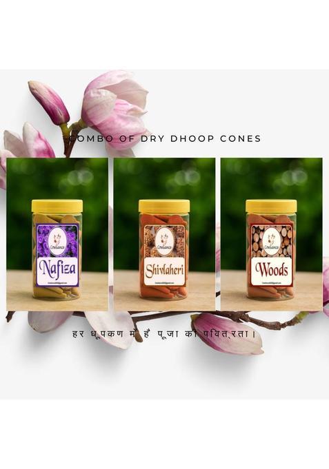 Cowliance Natural Herbal Fragrance Dhoop Cones For Purity Calmness And Positivity Floral Woody Eucalyptus (Pack Of 3)