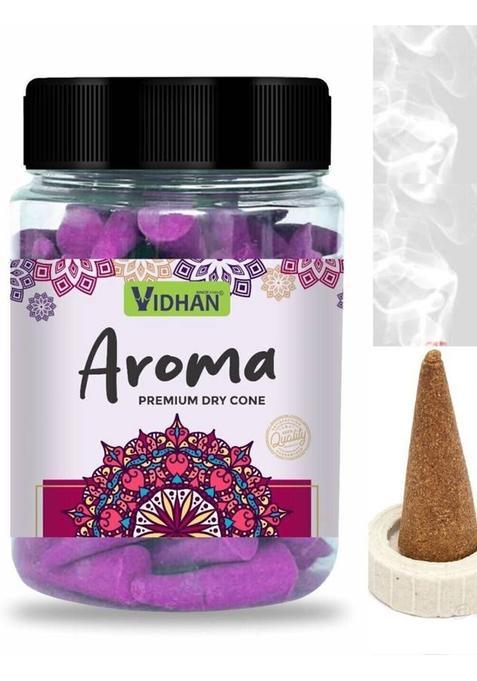 Vidhan Pooja Dhoop Cones Premium Jar 450 Gm No Bamboo Charcoal Aroma Blossom