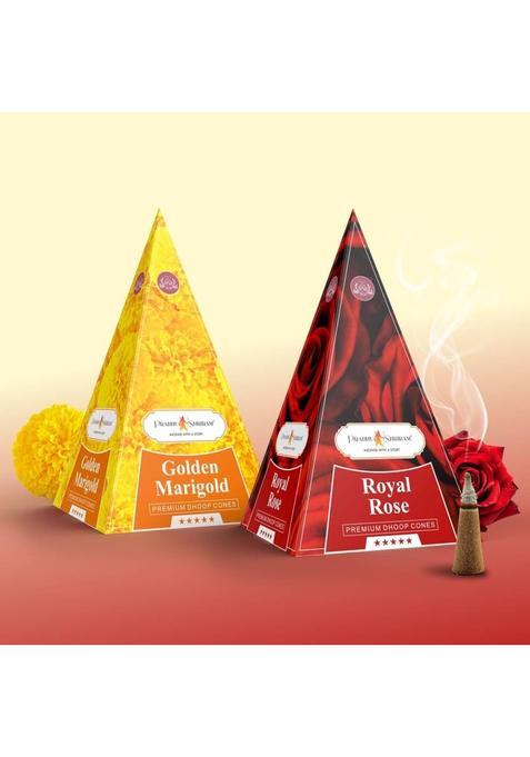 Jpsr Prabhu Shriram Luxury Dhoop Cones 100% Charcoal Free Organic Cone Floral (Pack Of 2)