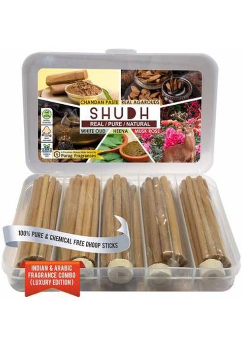 Parag Fragrances Shudh Arabian Series 5 In 1 Natural Dhoop Stick Pack Sandal