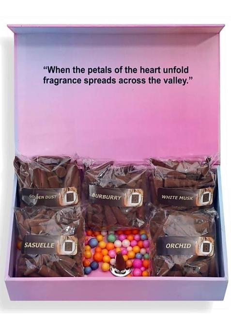 Bb Fragrances Pack Of 5 Multi Dhoop Cone Box Floral, Orchid, Musk, Woody (Pack 250)