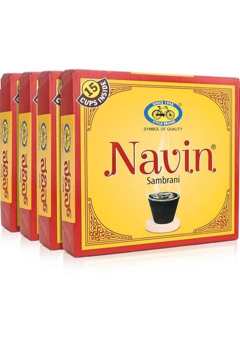 Cycle Navin Sambrani Dhoop Cups For Pooja Havan Rituals & Festive Use Guggul (Pack Of 4)