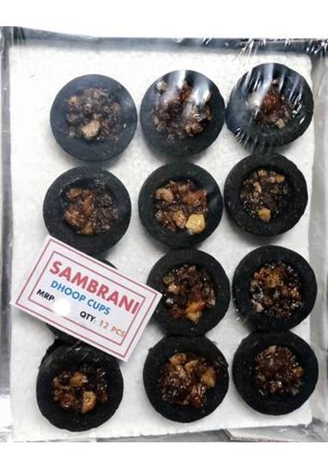 Maha Bamboo Sambrani Dhoop Cups Ll Guggul (Pack Of 3)