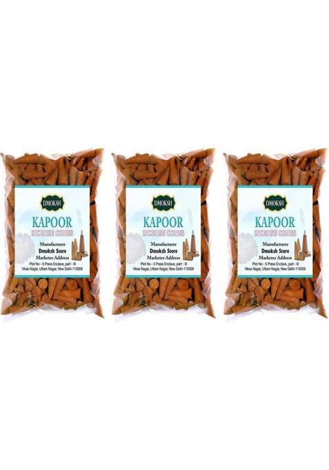 Dmoksh Premium Kapoor Dhop Cones Fragrance Incense Agarbatti For Puja Item 300G 153 Pc Dhoop (Pack Of 3)