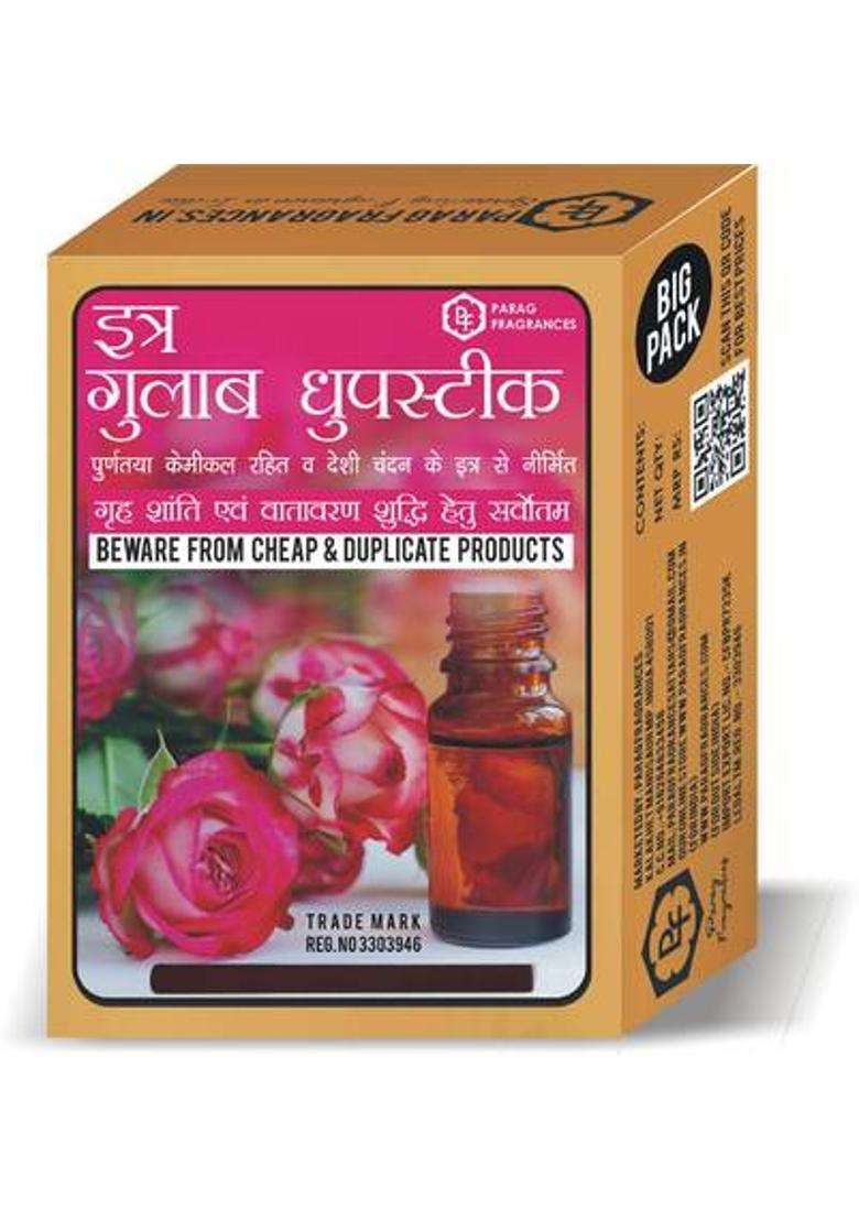 Parag Fragrances Attar Rose 250Gm Dhoop Sticks Floral - Indya