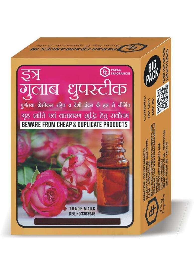 Parag Fragrances Attar Rose 250Gm Dhoop Sticks Floral - Indya