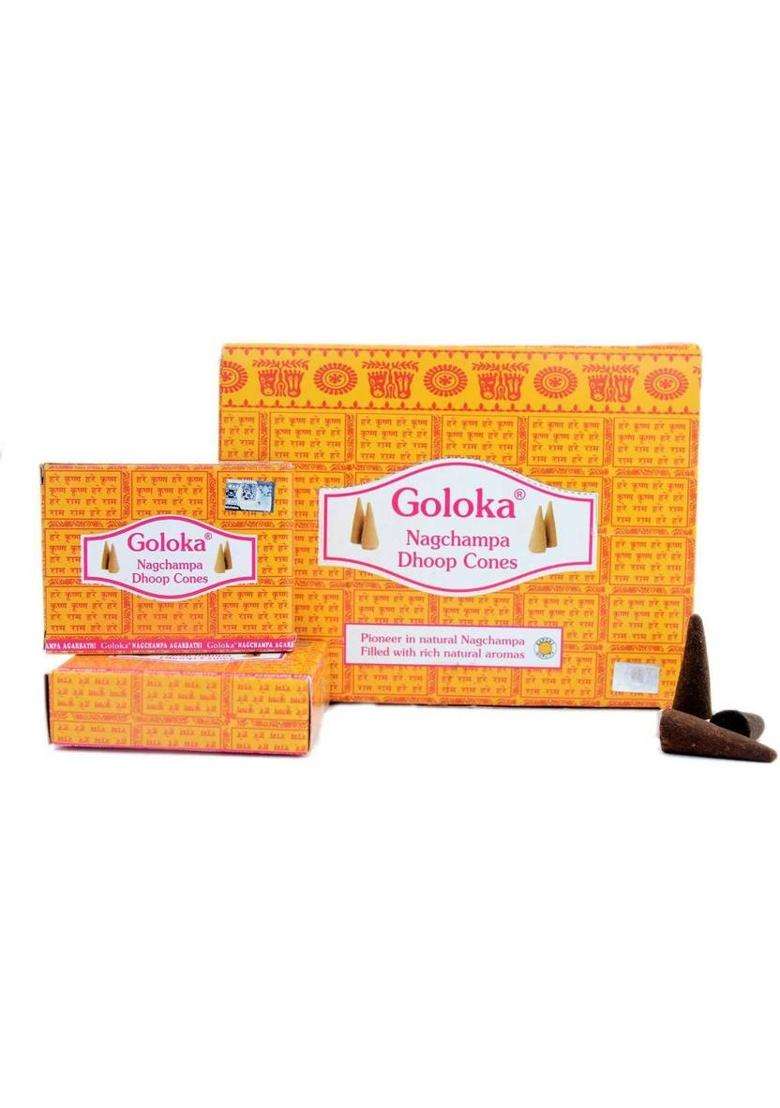 Goloka Nagchampa Dhoop Cones - Indya