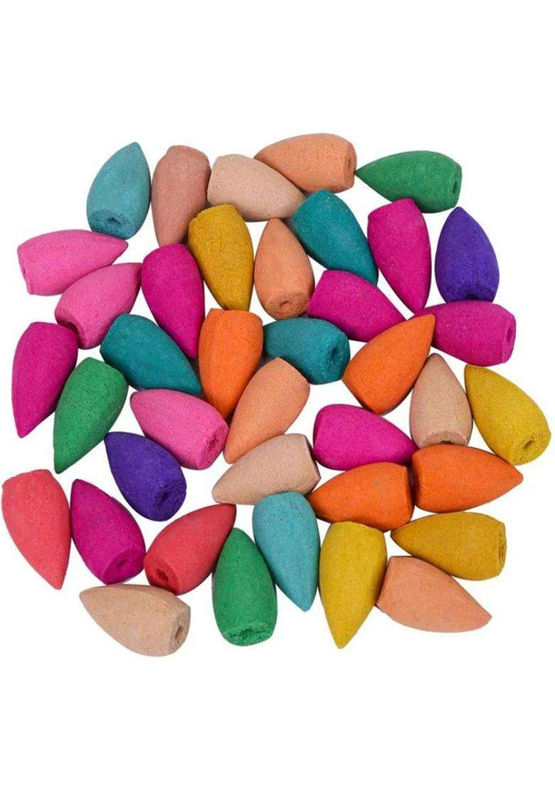 Shudh Jyot Backflow Incense Cones 100 Pcs Scented Sandal Dhoop (Pack Of 100) - Indya