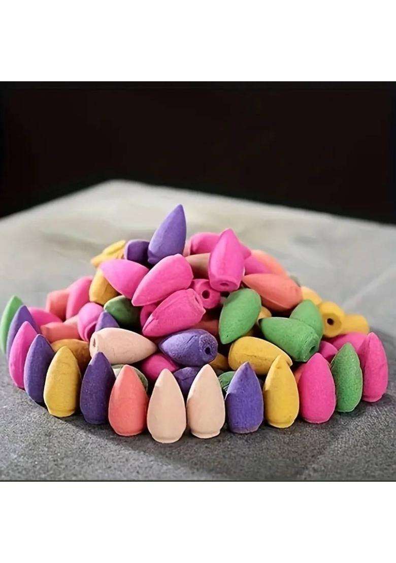Shudh Jyot Backflow Incense Cones 100 Pcs Scented Sandal Dhoop (Pack Of 100) - Indya