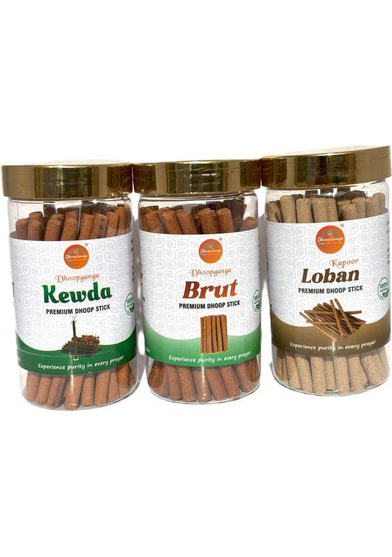 Dhoopganga 6 In 1 Premium Dhoop Sticks 100 Gm Each Ideal For Pooja & Meditation Rose Guggul Sandal Frankincense (Pack Of 6) - Indya