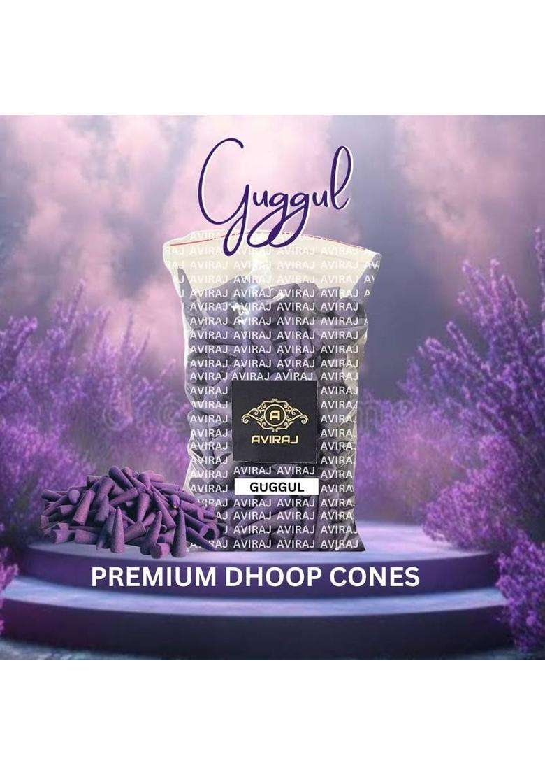 Aviraj Guggal Dhoop Cones For Pooja I 300Gm Pack Guggul Fragrance Incense Cone - Indya