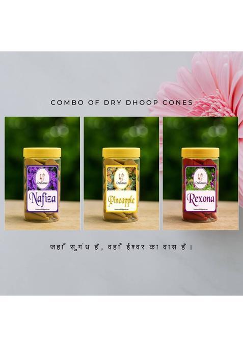 Cowliance Premium Aroma Incense Dhoop Cones For Spiritual Comfort Relaxation Floral Eucalyptus Lily (Pack Of 3)