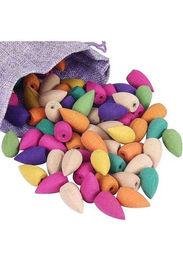 Anjana Creationss Smoke Fountain Cones Backflow Incense Cone With Fragrances (Pack Of 30) Lavender Rose Jasmine Dhoop - Indya