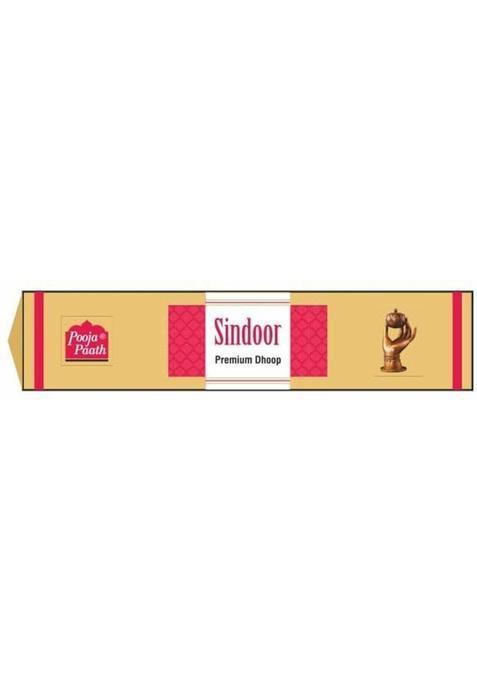 Poojapaath Natural Fragrance Premium Sindoor Drystick Dhoop & Incense Sticks For Puja (Pack Of 6)