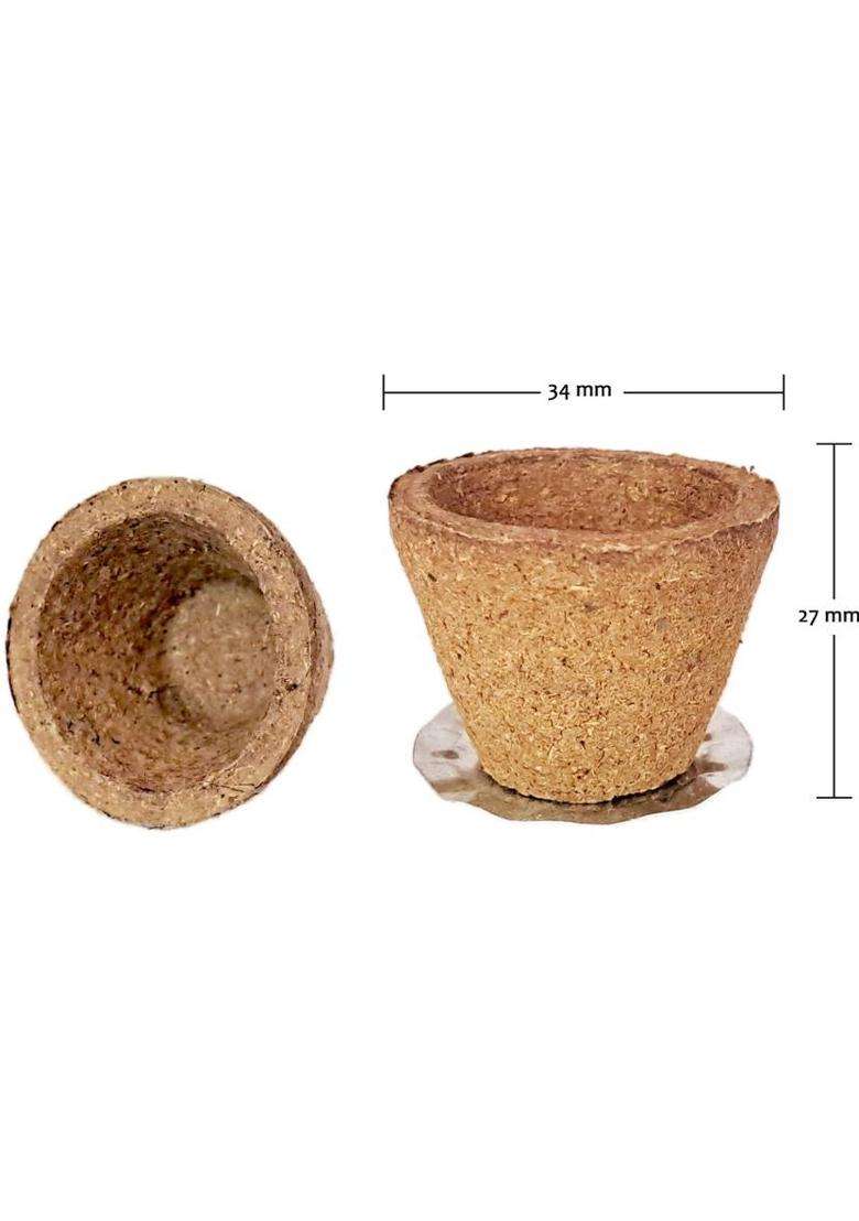Satguru Cow Panchgavya Dhuni Cups (Empty) Sambrani Dhoop (Pack Of 120) - Indya