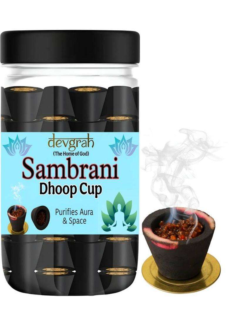 Devgrah Sambrani Dhoop Cup For Pooja Loban Guggul Havan (Pack Of 10) - Indya