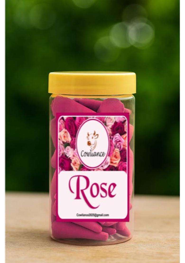 Cowliance Herbal Dhoop Cones For Daily Puja And Relaxation Divine Fragrance Rose Lime Musk (Pack Of 3) - Indya