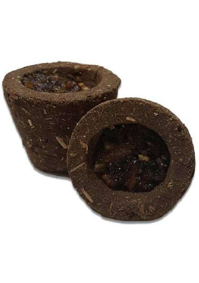 Spirite Cow Dung Sambrani /Dhoopam Cup With Resin Lemon Fragrances Lime Dhoop (Pack Of 12) - Indya
