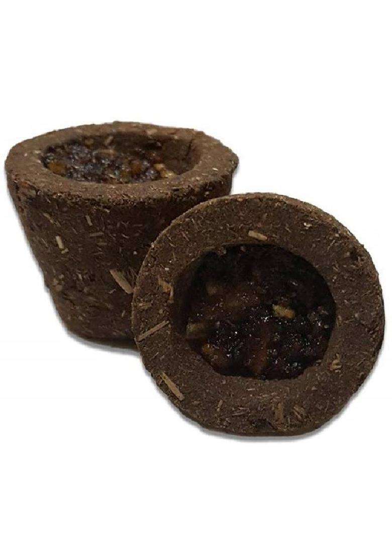 Spirite Cow Dung Sambrani /Dhoopam Cup With Resin Lemon Fragrances Lime Dhoop (Pack Of 12) - Indya