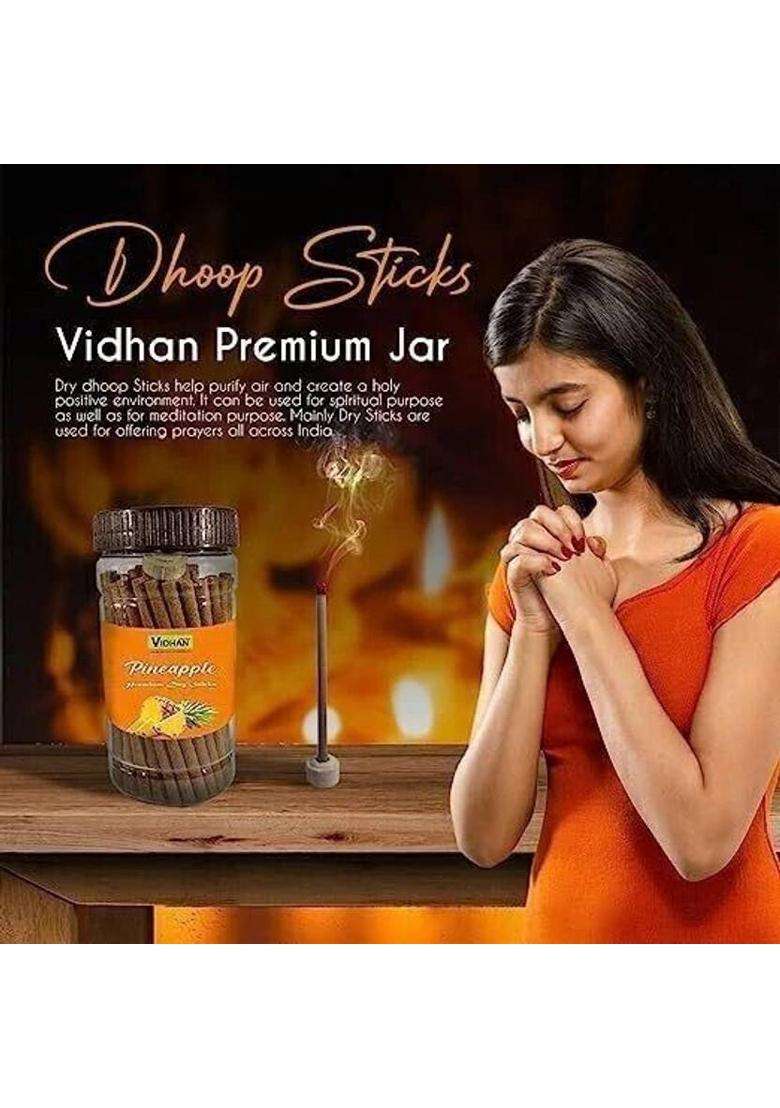 Vidhan Dhoop Sticks Premium Jar 3X100Gm No Bamboo Arabian Oudh Amber & Patchouli (Pack Of 3) - Indya