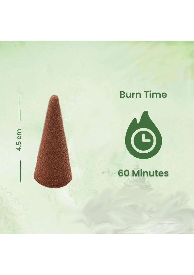 Rfg Chandan Dhoop Cones For Pooja Organic Dry With Fragrance 100 Gram Sandal - Indya