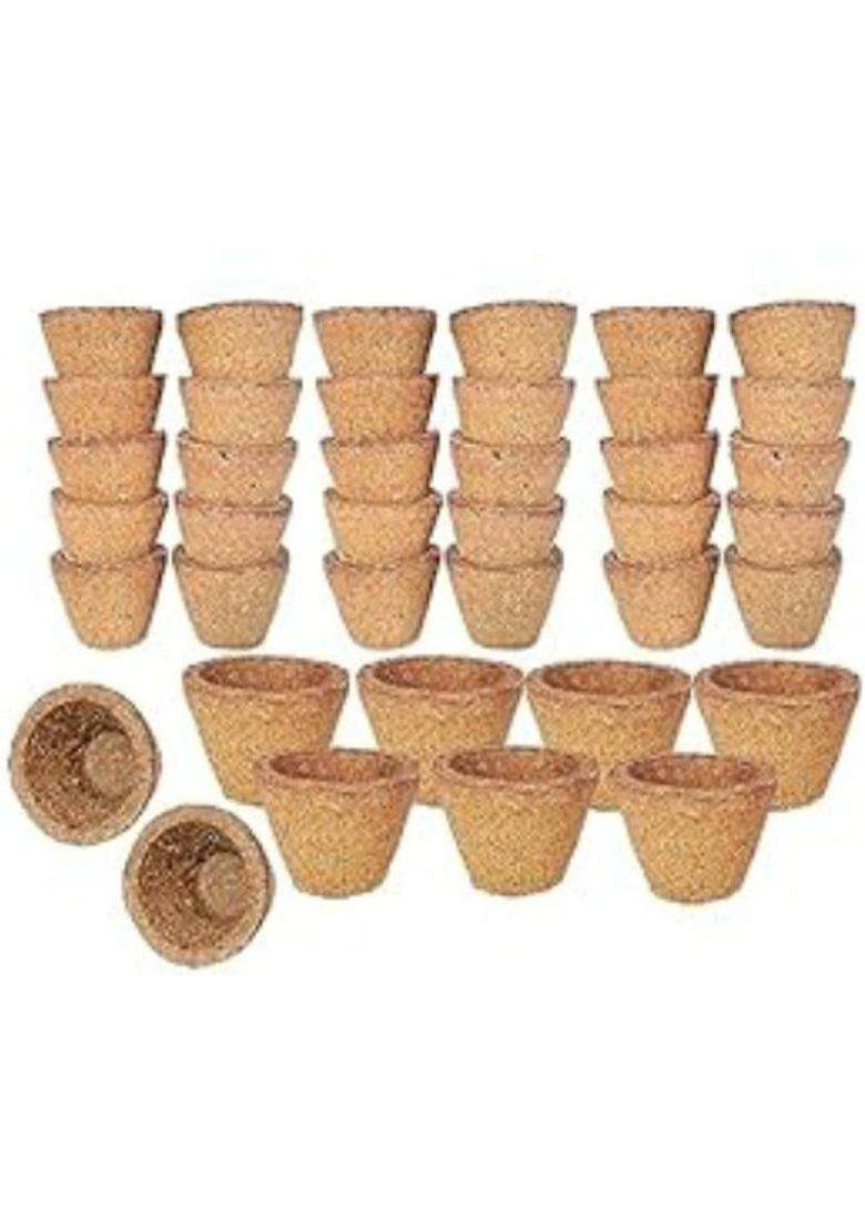 Triveni Desi Gir Cow Dung Empty Sambrani Cups For Pooja 60 Pieces Loban Dhoop (Pack Of 60) - Indya