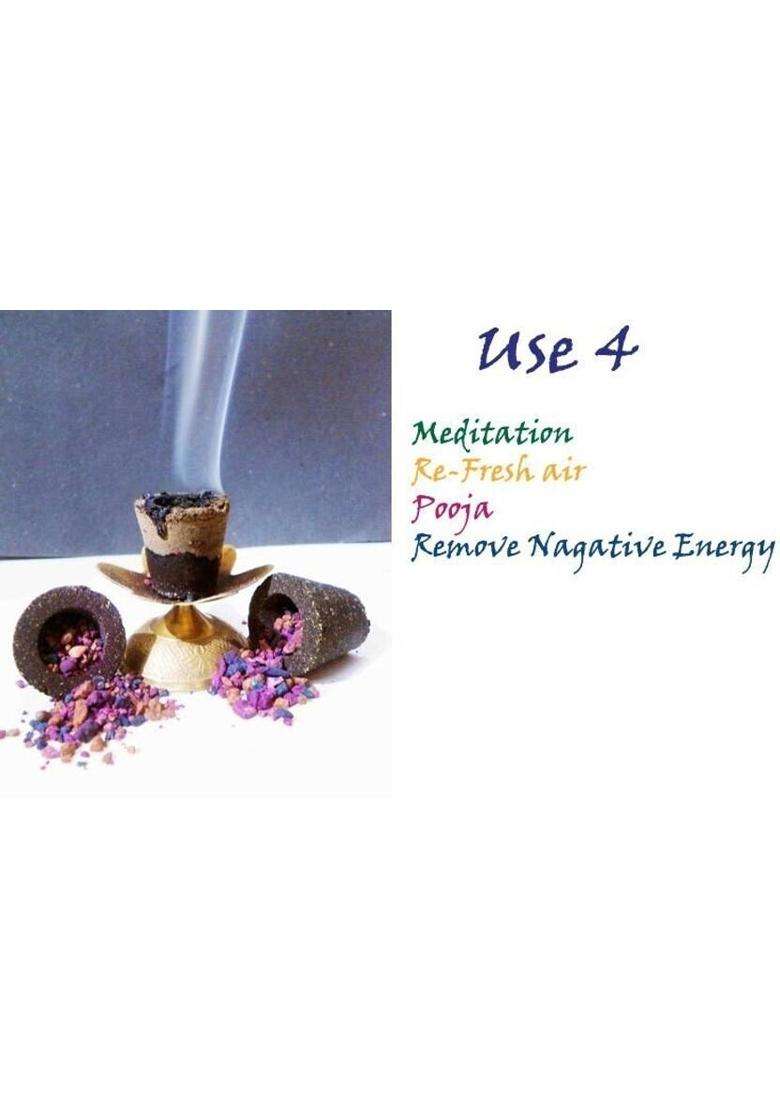 Signamio Cup Dhoop With Burner Plate For Pooja Meditation And Spiritual Events Of Multi-Flavor Combo Sambrani Rose Sandal (Chandan) Mogra Loban Guggal - Pack 60 Guggul (Pack 60) - Indya