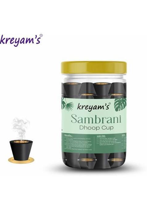 KreyamS Sambrani Dhoop Cup For Pooja Havan Items (Pack Of 12)