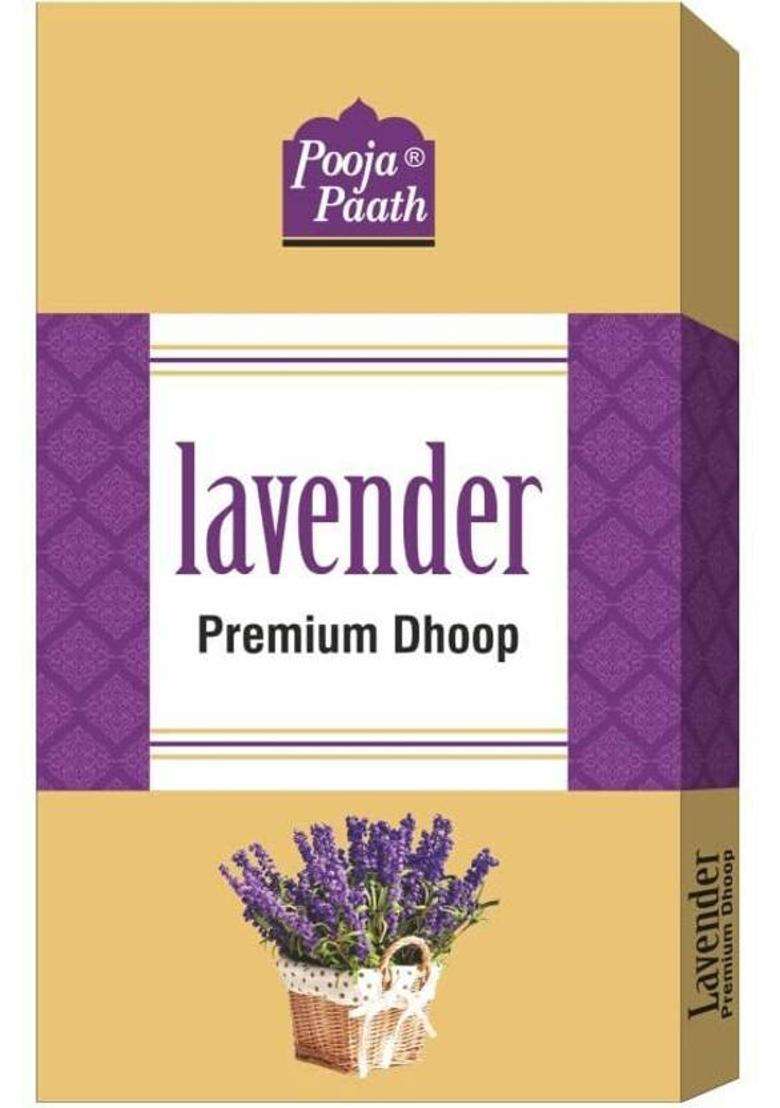 Poojapaath Natural Fragrance Premium Lavender Drystick Dhoop & Incense Sticks (Pack Of 12) - Indya