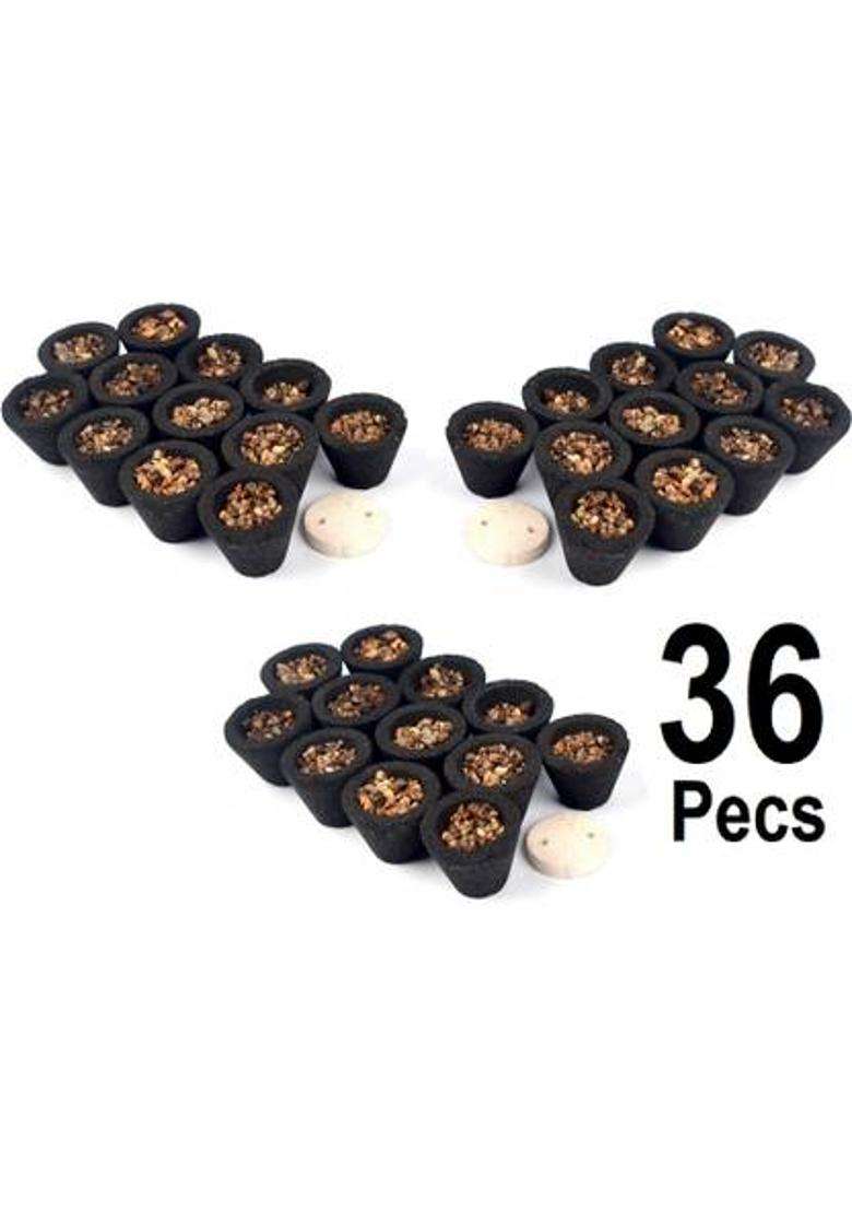 Airofine Fragrance Special Pure Guggal Loban-Af Cdc75 Woody Dhoop (Pack Of 36) - Indya
