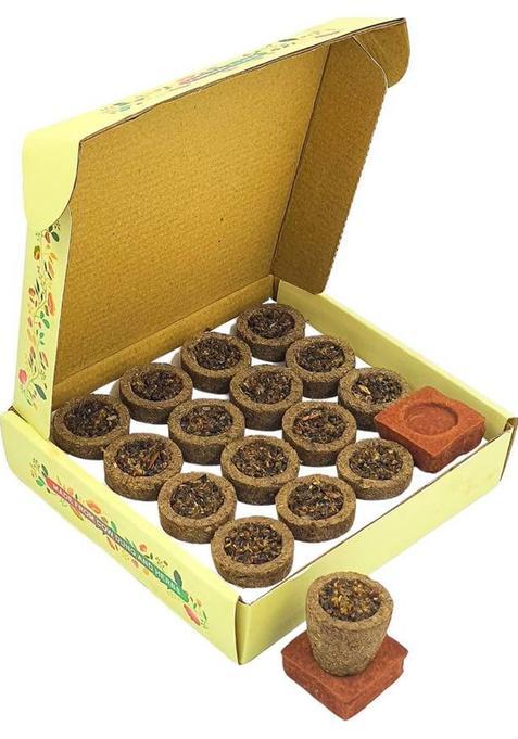 Gavo Harshiddhi Organic Cow Dung Sambrani Havan Cups Dhoop Cup Pooja Home Meditation Festivals Guggul Frankincense (Pack Of 15)