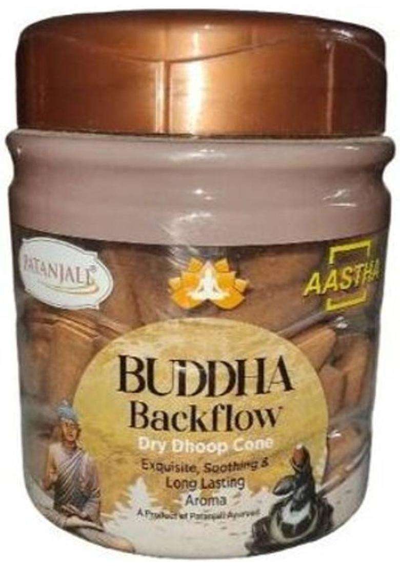 Aastha By Patanjali Dry Cone Budha Backflow Woody Dhoop - Indya