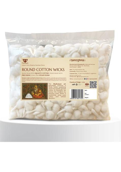 Paraayan Tamoghna Round Cotton Wicks Gol Batti For Diya | 250 Pieces Diwali Wick