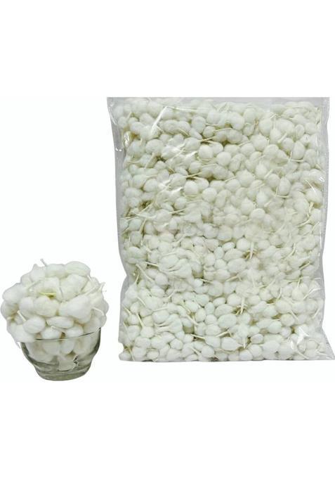 Shyamcharan White Cotton Round Wicks For Diya Batti/ Phool Batti / Puja Baati 500 Pieces Wick