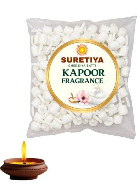 Suretiya 100 Kapoor Ghee Dip Wicks For Daily Pooja, Redy To Use Cotton Wick (Pack Of 100)