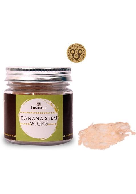 Puyangam Banana Stem Wicks I Vazhathandu Thiri Aratikandam Vathulu 10 Pcs Cotton Wick (Pack Of 10)