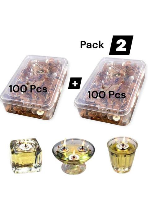 Jalaram Floating Wicks/Cork Oil Wicks/Floating Candles (Pack Of 200) Cotton Wick