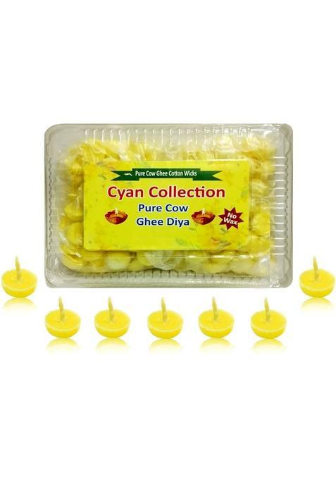 Cyan Collection Cow Ghee Diya For Puja 100 Wicks Pooja, Festivals, Religious Rituals Cotton Wick