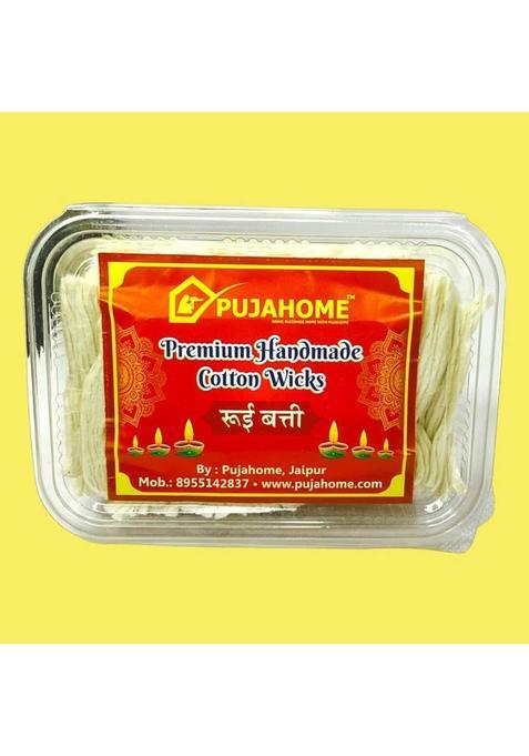Pujahome Handmade Round Long Cotton Wicks/Diya Batti - 1000 Pieces Wick (Pack Of 1000)
