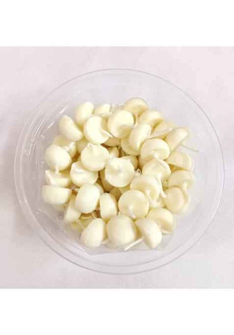 Sadguru Kripa White Pure Cow Ghee Diya Puja Batti Jyoti For Aarti Cotton Wick Pack Of 100 Pcs