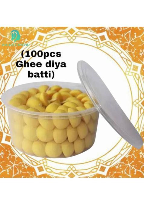 Naagvanshi Handmade Cotton Wicks For Pooja Aarti (100Pcs) Wick